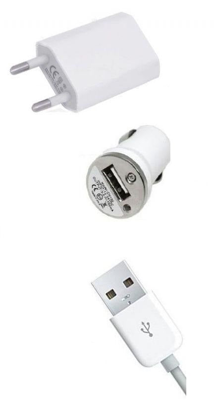 3 in 1 Charging Kit for LG KE850 Prada with Wall Charger, Car Charger & USB Data Cable