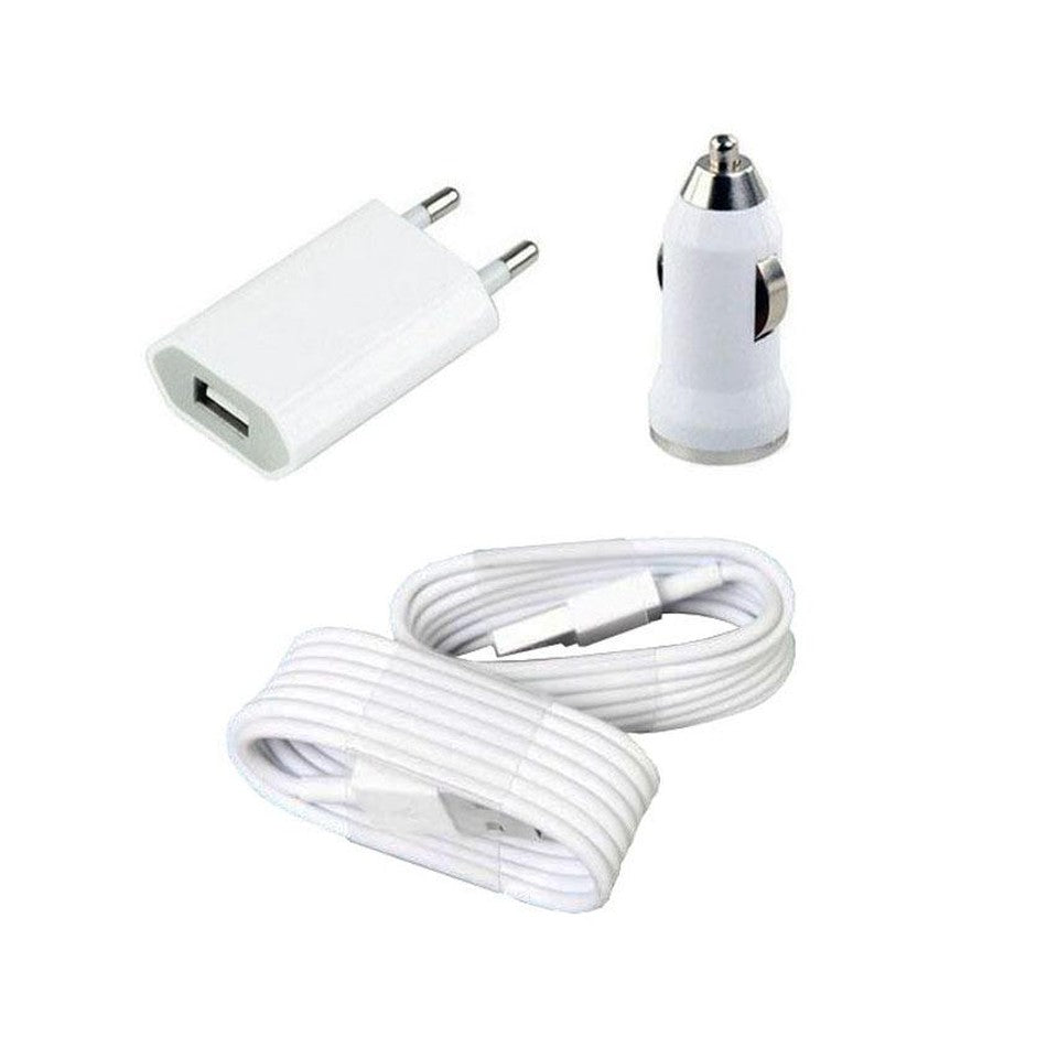 3 in 1 Charging Kit for Karbonn A108 with Wall Charger, Car Charger & USB Data Cable
