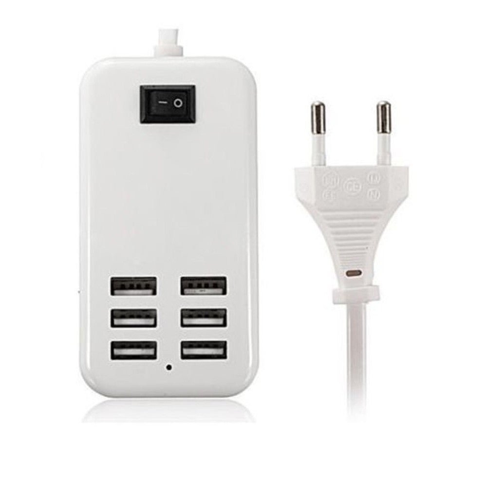 6 Port Multi USB HighQ Fast Charger for Oppo A6c 4G