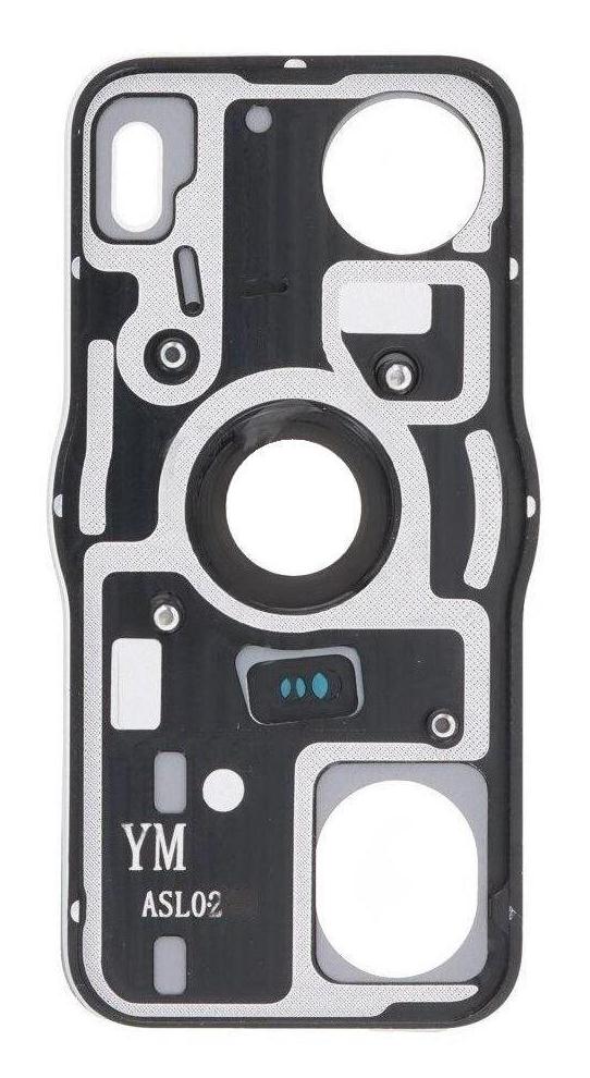 Camera Lens Glass with Frame for Huawei P60 Pro White