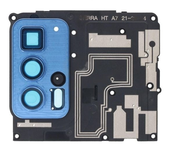 Camera Lens Glass with Frame for Motorola Edge 20 Pro Blue