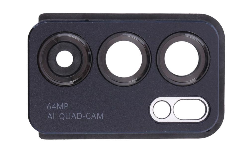 Camera Lens Glass with Frame for Oppo Reno6 5G Black