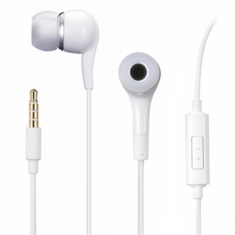 Earphone for Celkon Millennia Q599 Ufeel - Handsfree, In-Ear Headphone, White