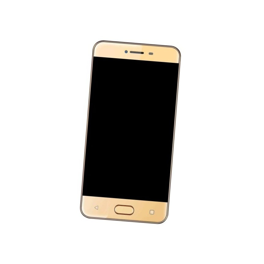 Home Button Complete for Celkon Diamond U 4G 16GB Gold - Outer Plastic with Inner Flex
