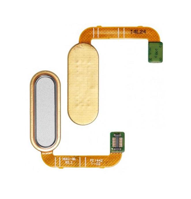 Home Button Complete for HTC One A9 16GB White - Outer Plastic with Inner Flex