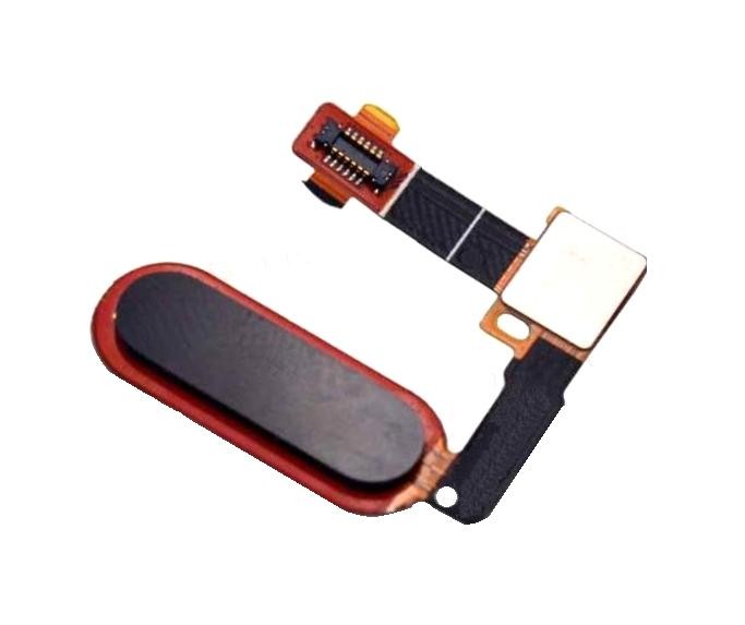 Home Button Complete for HTC U Play Black - Outer Plastic with Inner Flex