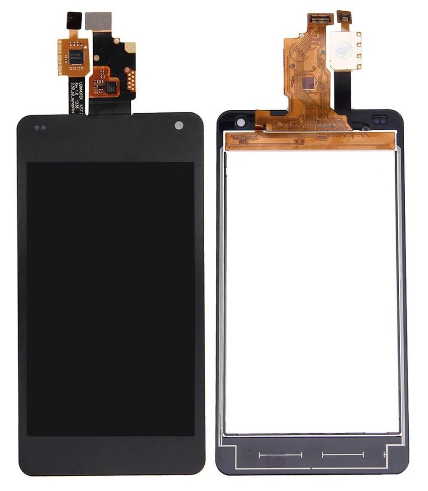 LCD with Touch Screen for LG Optimus G E975 (display glass combo folder)